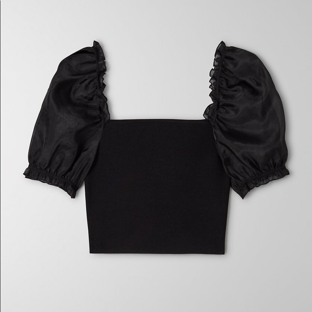 Aritzia Wilfred Sheer-Sleeve top BNWT